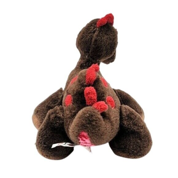 2/$15 Webkinz Cocoa Dinosaur Plush Brown Red 9" Soft Stuffed Animal Spikes Dots - Picture 4 of 10